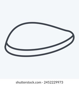Icon Chicken Breast. related to Healthy Food symbol. line style. simple design illustration