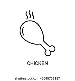 Icon a chicken, isolated against a clean background.