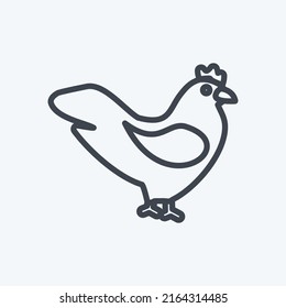 Icon Chicken. suitable for Garden symbol. color mate style. simple design editable. design template vector. simple symbol illustration