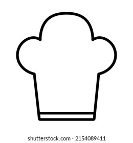Icono Del Jefe Cap. Diseño de contorno negrita con ancho de trazo editable. Ilustración vectorial.
