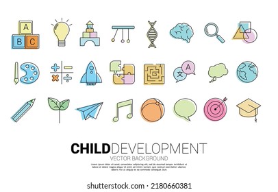 icon for child development and education. Concept and learning and kid school.