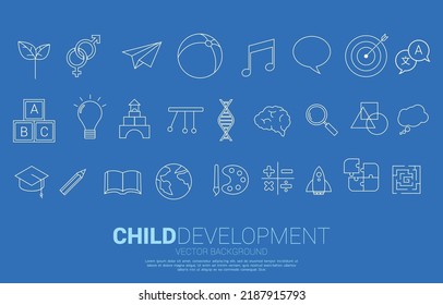 icon for child development and education. Concept and learning and kid school.