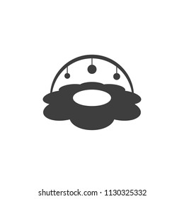 Icon of child developmental mat. Vector on white background.