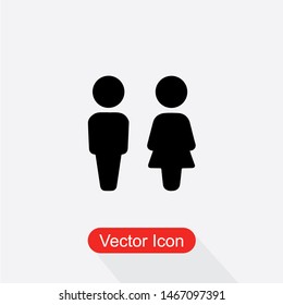 Icon children boy and girl. Vector illustration. EPS 10