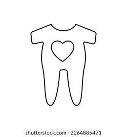 icono de la ropa infantil, ilustración vectorial
