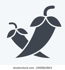 Icon Chili. related to Herbs and Spices symbol. glyph style. simple design editable. simple illustration