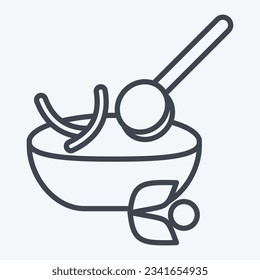 Icon Chimichurri. related to Argentina symbol. line style. simple design editable. simple illustration