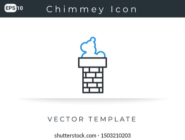 Icon Chimmey For Website, Infographic Element. Vector Illustration