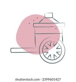 Icon Chinese Cart. related to Chinese New Year symbol. Color Spot Style. simple design editable. simple illustration