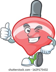 An icon of chinese red tops toy making Thumbs up gesture