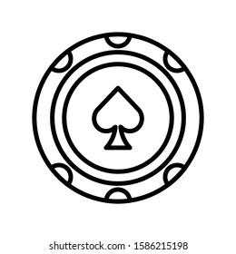 Icon chip in outline style. vector illustration and editable stroke. Isolated on white background.