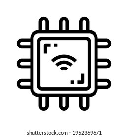 Icon Chip With Style Outline 