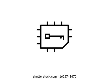 Icon  Chip Vector Illustratio Vector Design