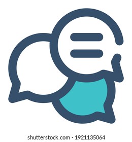 Icon Chit Chat Using Filled Line Stock Vector (Royalty Free) 1921135064