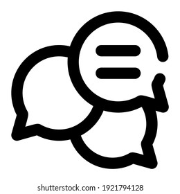 icon chit chat using line style