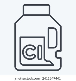 Icon Chlorine. related to Laundry symbol. line style. simple design editable. simple illustration