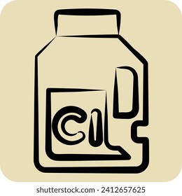 Icon Chlorine. related to Laundry symbol. hand drawn style. simple design editable. simple illustration