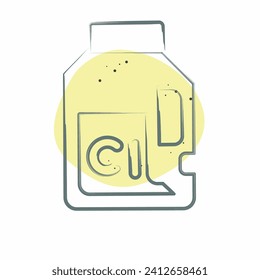 Icon Chlorine. related to Laundry symbol. Color Spot Style. simple design editable. simple illustration