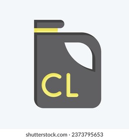 Icon Chlorine. related to Poison symbol. flat style. simple design editable. simple illustration
