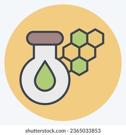 Icon Chlorophyll. related to Biochemistry symbol. color mate style. simple design editable. simple illustration