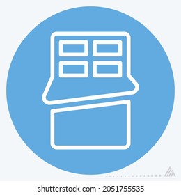Icon Chocolate - Blue Eyes Style - Simple illustration, Editable stroke, Design template vector, Good for prints, posters, advertisements, announcements, info graphics, etc.