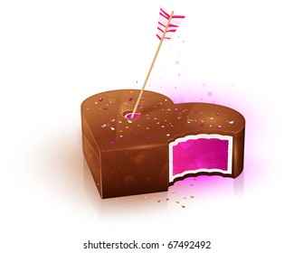 icon of chocolate hearts for Valentine's Day