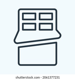 Icon Chocolate - Line Style - Simple illustration, Editable stroke, Design template vector, Good for prints, posters, advertisements, announcements, info graphics, etc.