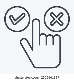 Icon Choice. related to Choice symbol. line style. simple illustration