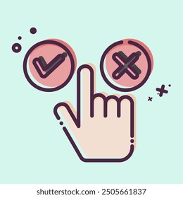 Icon Choice. related to Choice symbol. MBE style. simple illustration