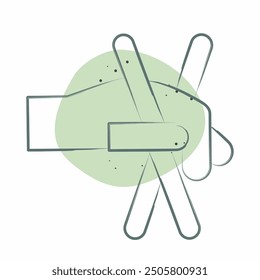 Icon Chopsticks. related to Korea symbol. Color Spot Style. simple illustration