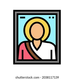 icon christianity color icon vector. icon christianity sign. isolated symbol illustration