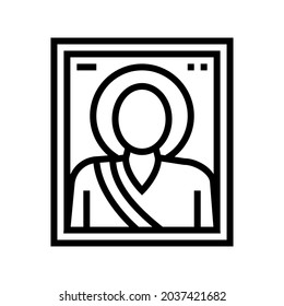 icon christianity line icon vector. icon christianity sign. isolated contour symbol black illustration