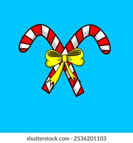 ícone cana de doce de Natal - design vetorial 
