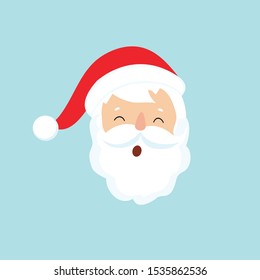 Icon Christmas cute Santa Claus | Vector illustration