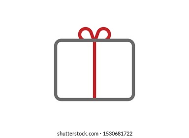 Icon  Christmas Gift Simple Design Vector Illustration .