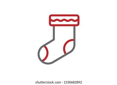 Icon  Christmas Shock Simple Design Vector Illustration .