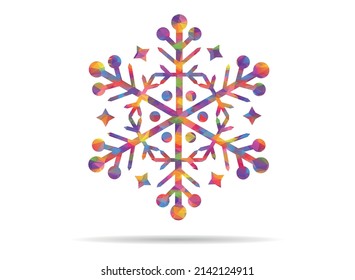 icono navidad copo de nieve bajo polilla