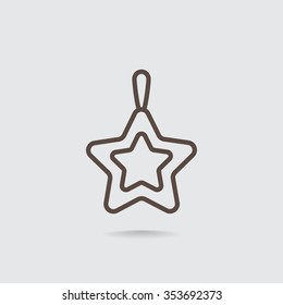 Icon of Christmas Star. 