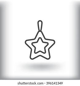 Icon of Christmas Star. 