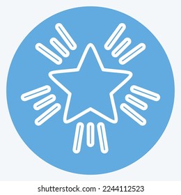 Icon Christmas Stars. related to Stars symbol. blue eyes style. simple design editable. simple illustration. simple vector icons