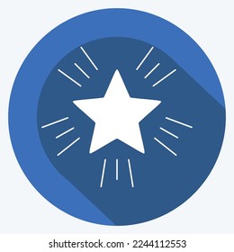 Icon Christmas Stars. related to Stars symbol. long shadow style. simple design editable. simple illustration. simple vector icons