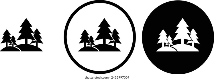icon christmas tree black outline for web site design 
and mobile dark mode apps 
Vector illustration on a white background