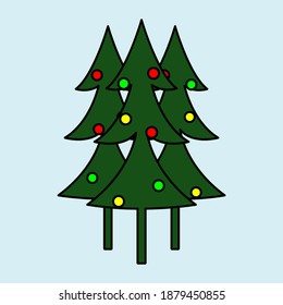 Árbol de Navidad de iconos , árbol de ilustraciones