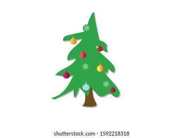 Icon Christmas tree. Nature. Vector.