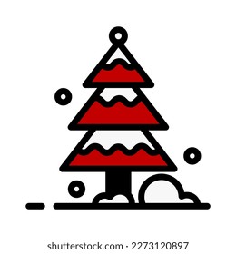 icon Christmas, winter, editable file vector and color