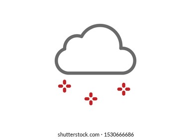 Icon  Christmas Winter Simple Design Vector Illustration .