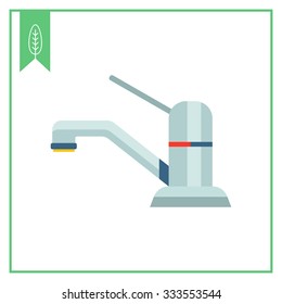 Icon of chrome mixer tap
