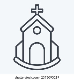 Icon Church. related to Icon Building symbol. line style. simple design editable. simple illustration