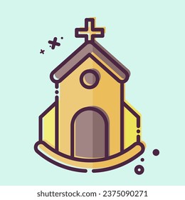 Icon Church. related to Icon Building symbol. MBE style. simple design editable. simple illustration