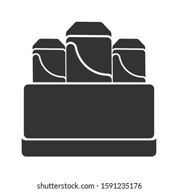 Icon cigar in glyph style. vector illustration and editable stroke. Isolated on white background.
